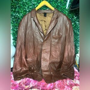 Men’s XL brown leather claireborn jacket